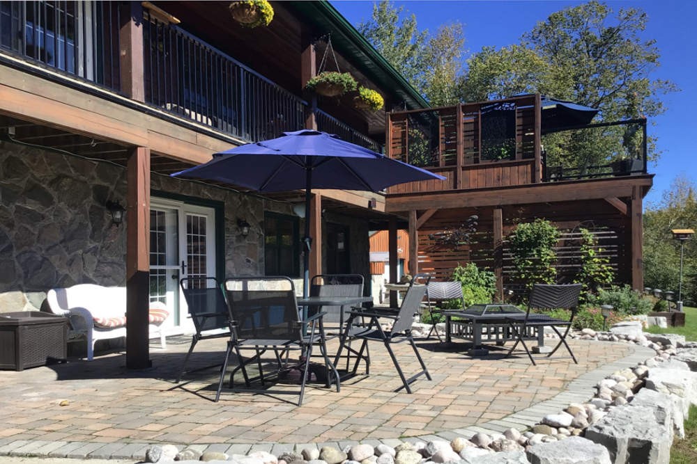 Guest patio:Affordable cottage rentals in Haliburton
