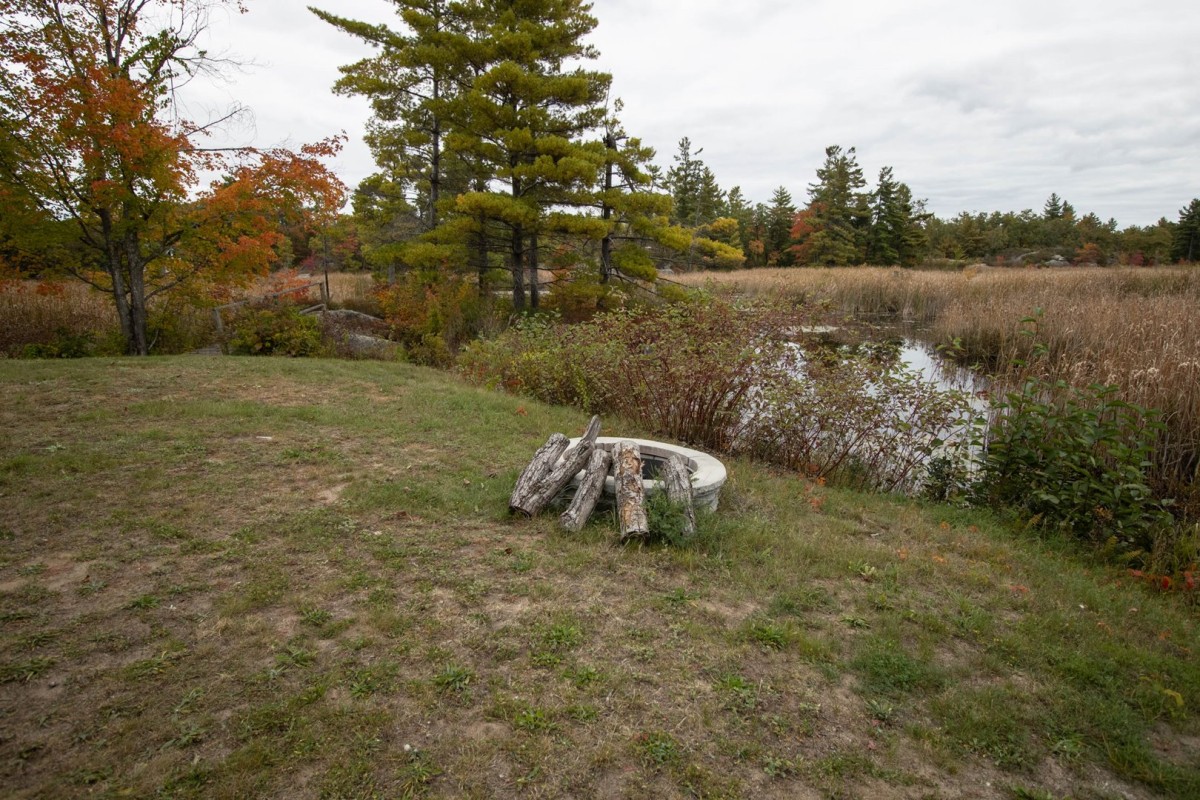 Private Firepit overlooking the Wetlands