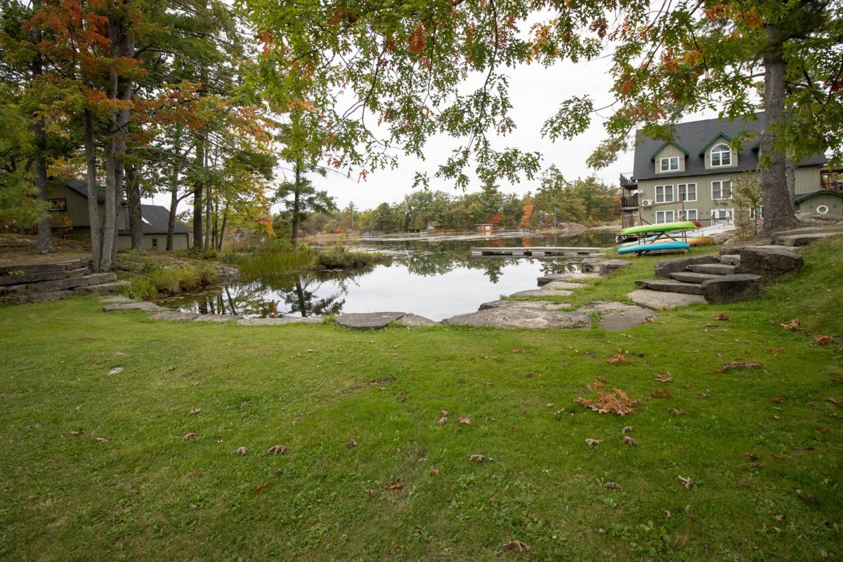 Communal Waterfront Area looking across to the Beach & Dock