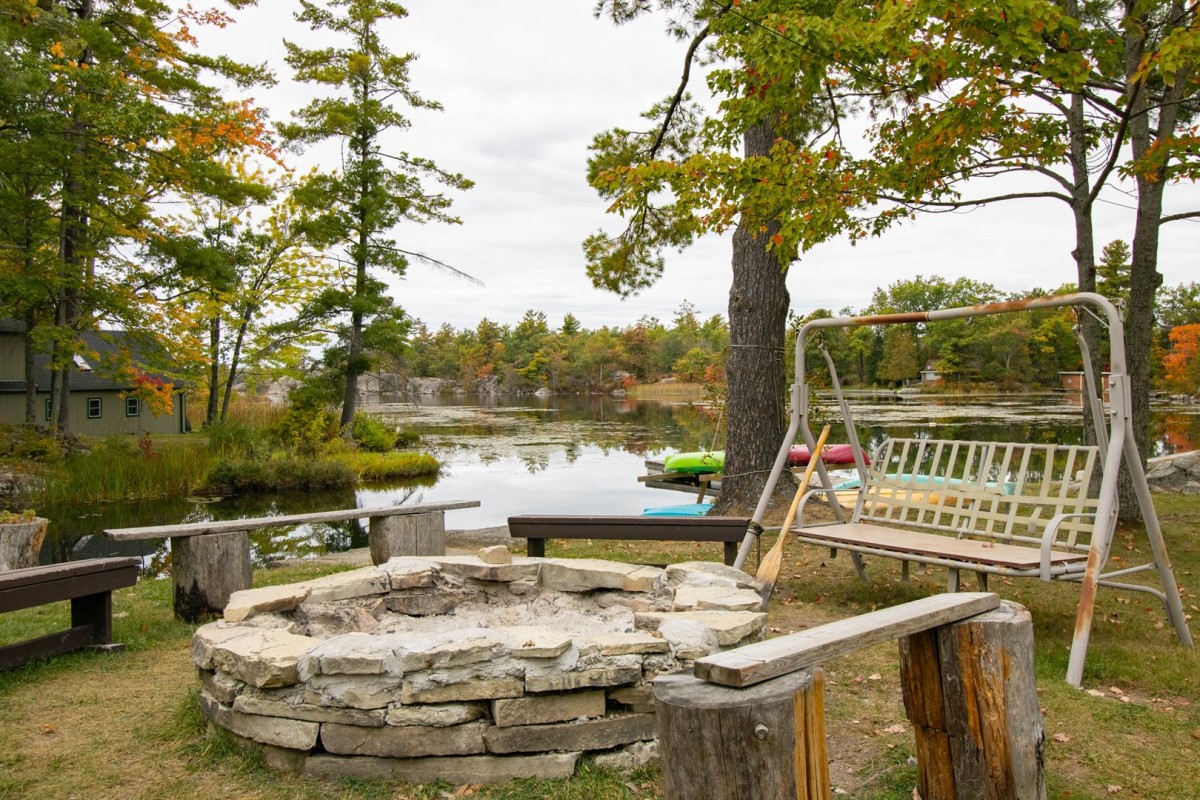 Firepit overlooking the Lake