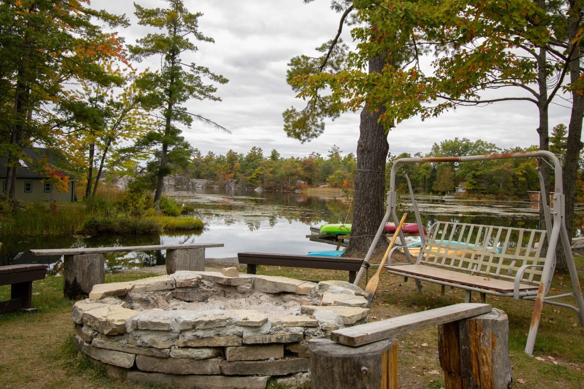 Communal Firepit overlooking the Lake