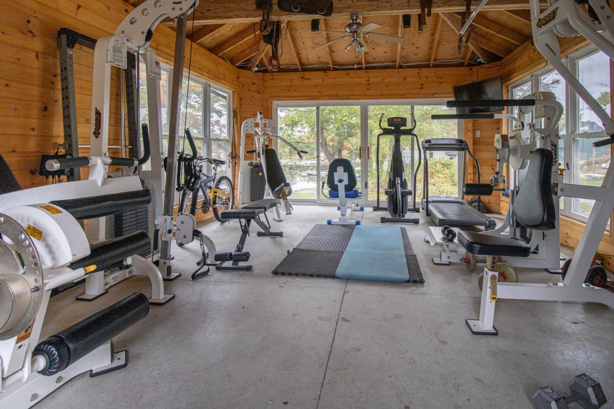 Indoor Gym overlooking Big Bald Lake