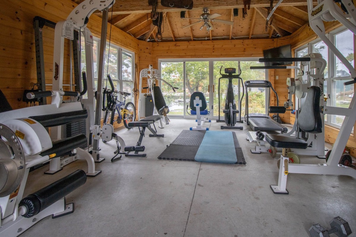 Indoor Gym overlooking Big Bald Lake