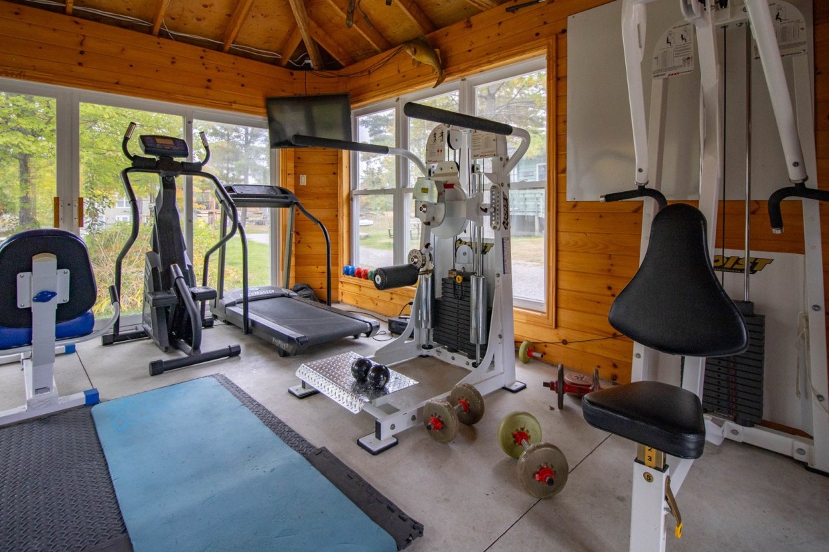 Indoor Gym overlooking Big Bald Lake