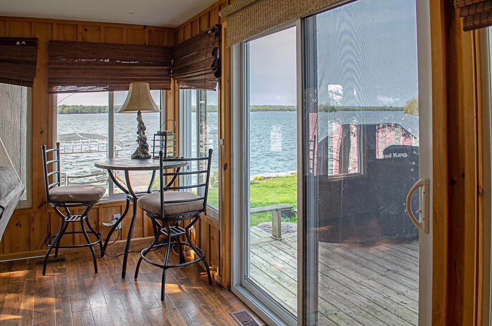 Bistro lakeview and patio door from family room