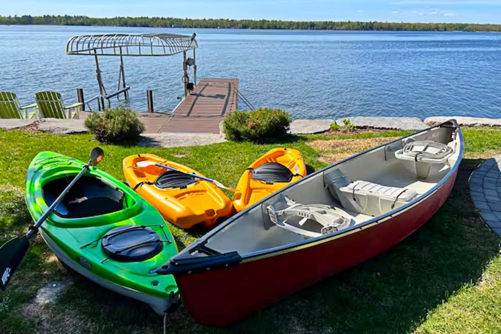 Kayak-equipped cottage getaways