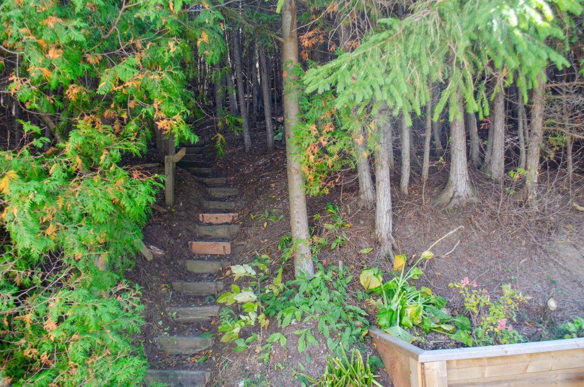 Path leading up to second parking spot.