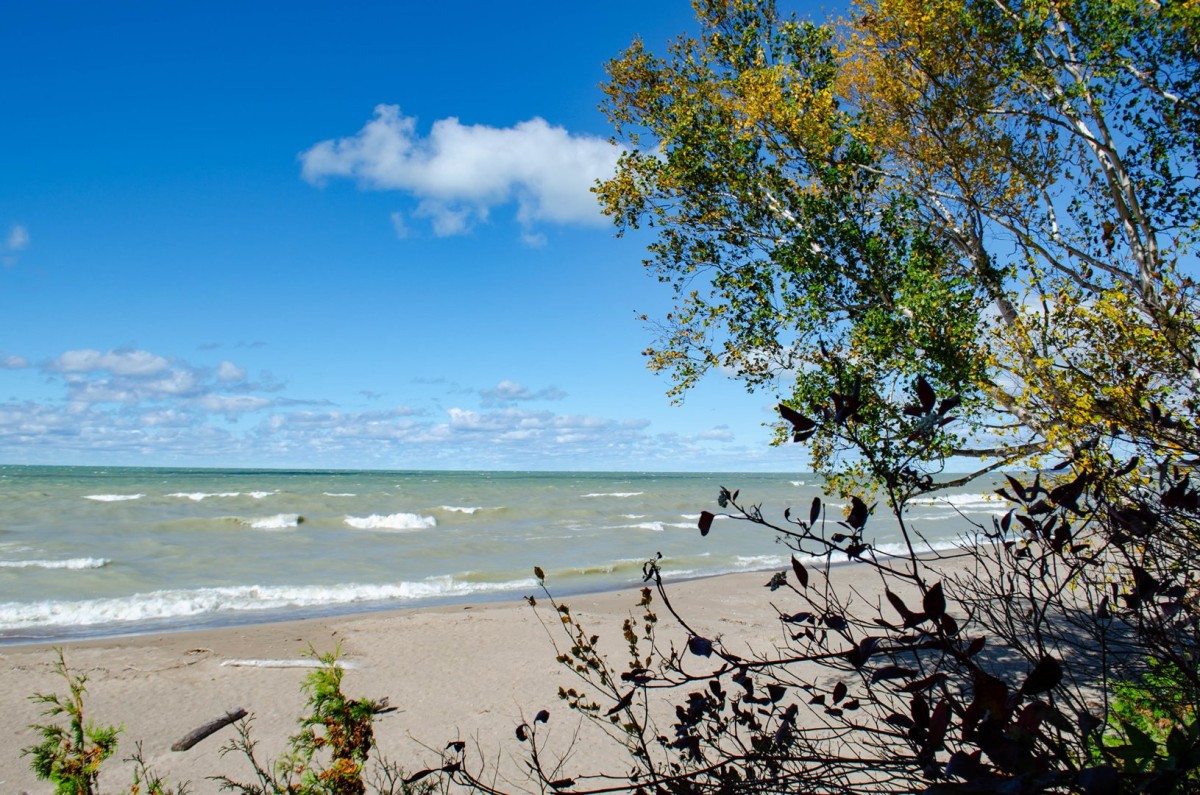 Beach View to the Right from the Platform