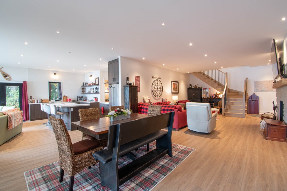 Lower Level Dining into Kitchen & Family Room