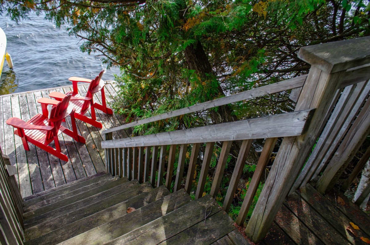 Multi-Level Staircase leading to the Dock