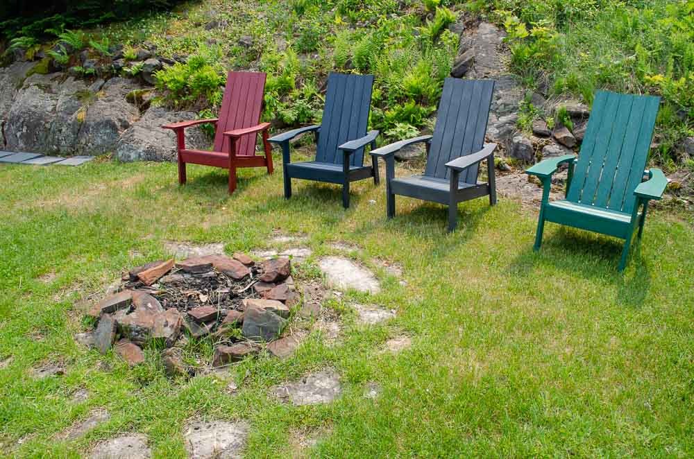 Cozy firepit at our Ontario cottage rental