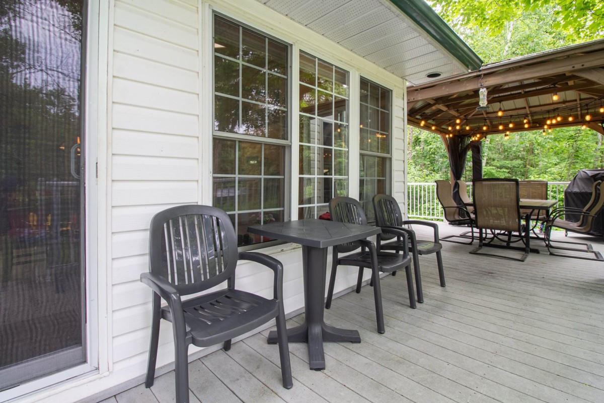 Deck Seating overlooking the river