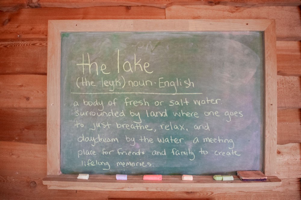 Chalkboard - Make Memories at this Waterfront Cottage Rental