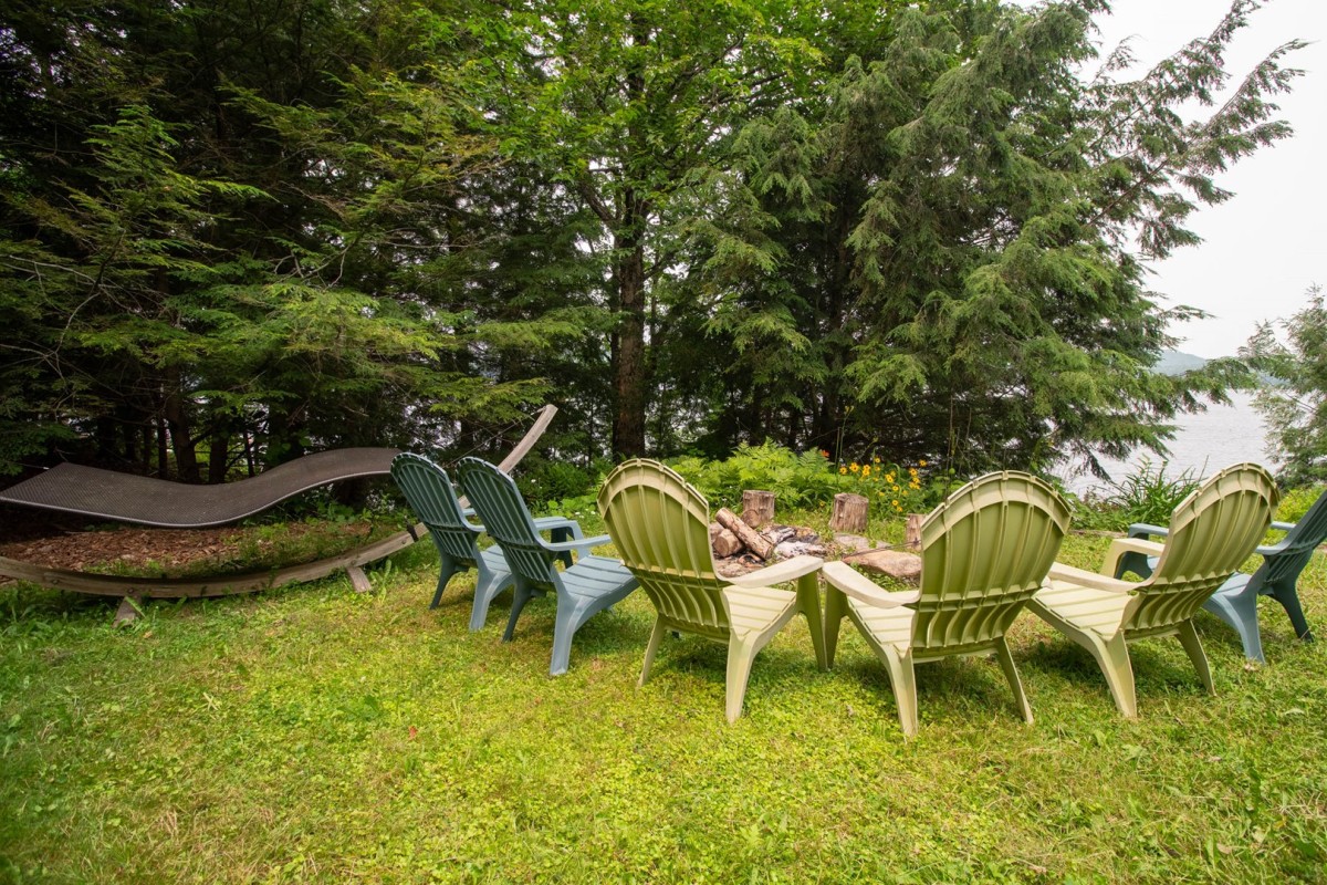 Firepit overlooking Beech Lake