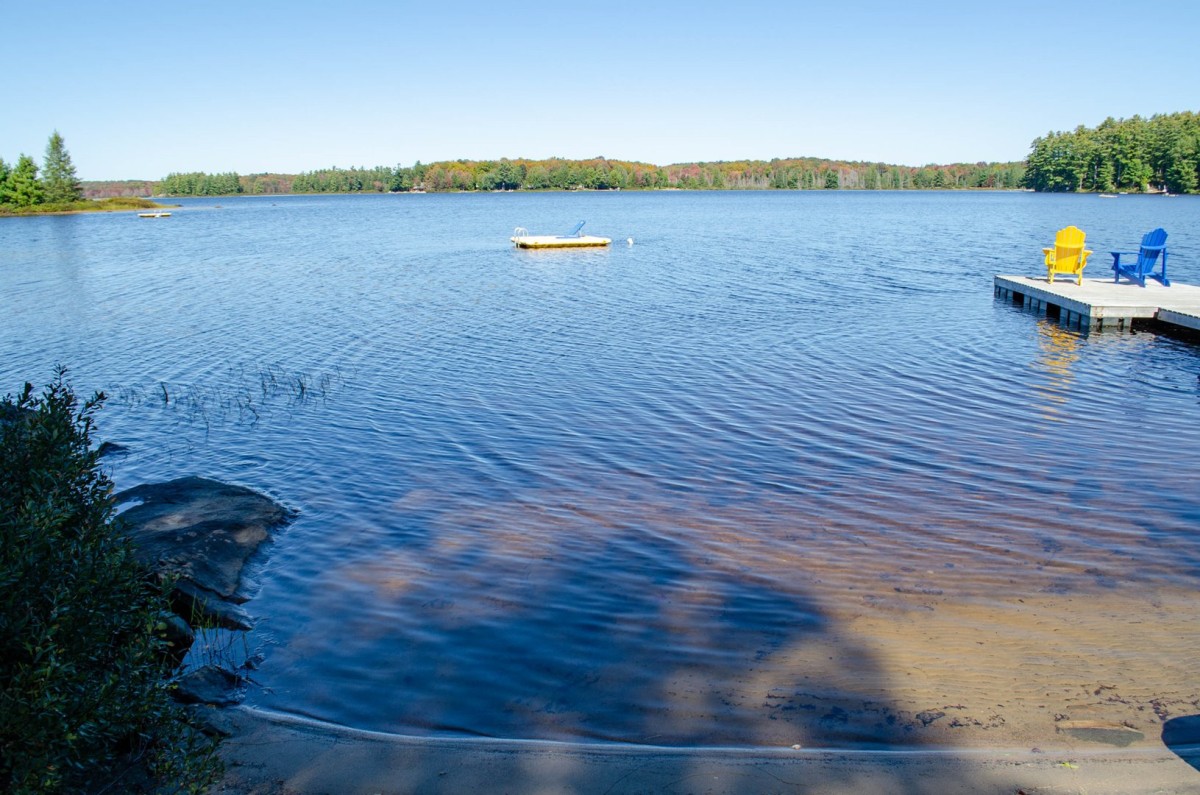 Sandy, shallow entry