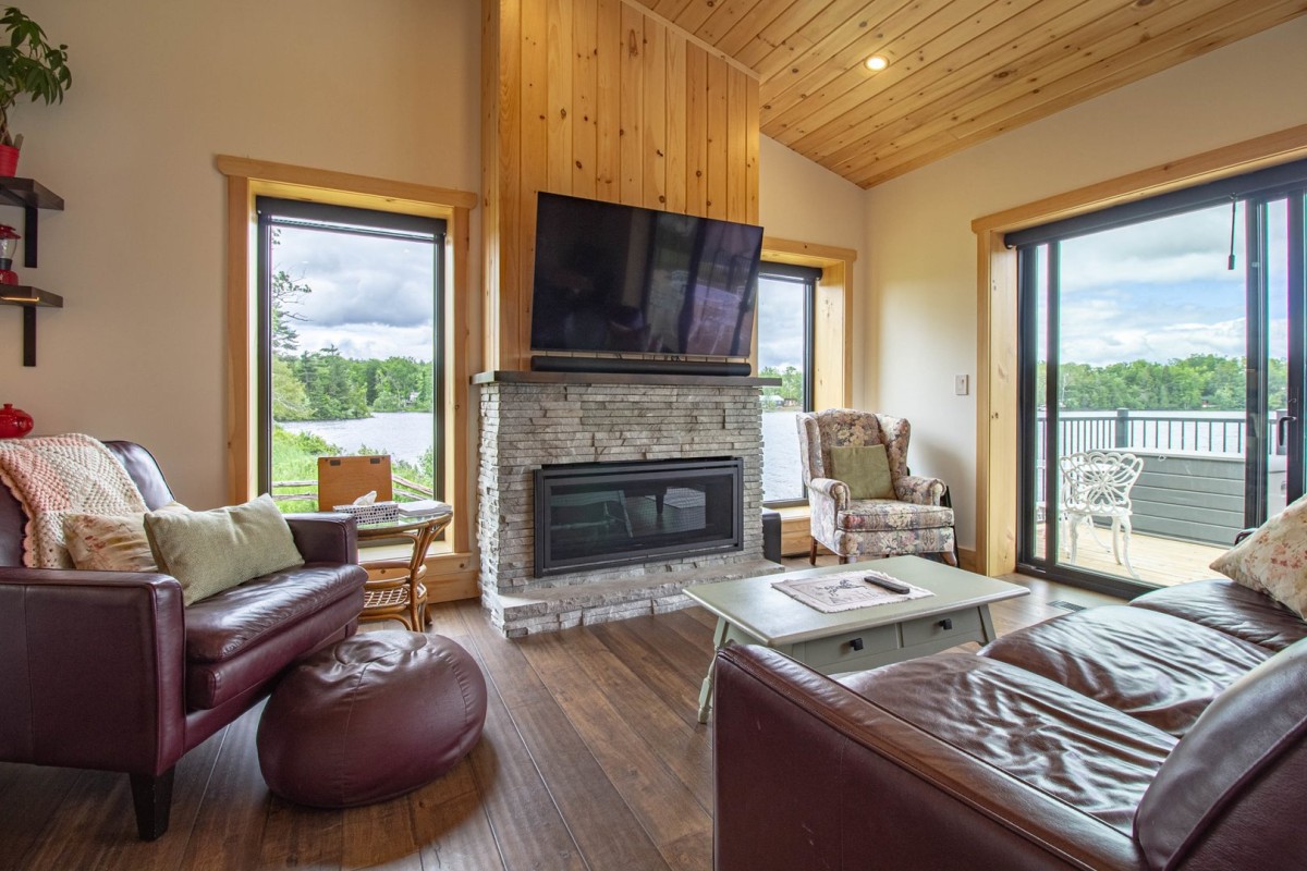 Living Room with Belmont Lake Views