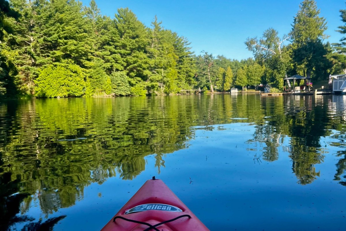 Canoeing on the river