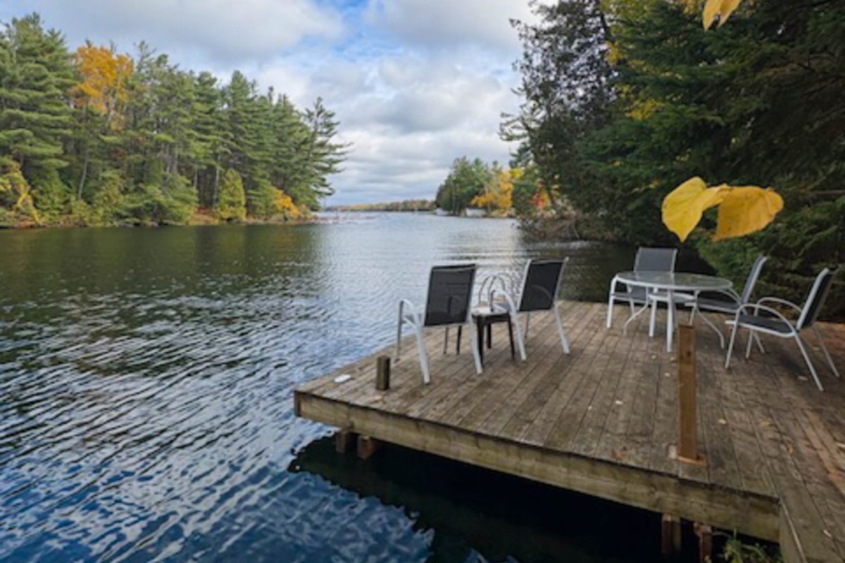 Fall view of dock