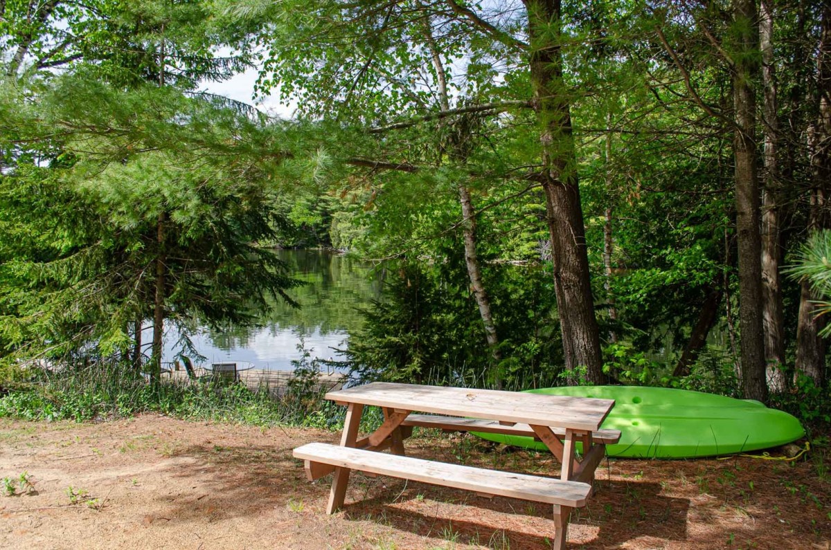Picnic Area & Watercraft at Pathway to Waterfront