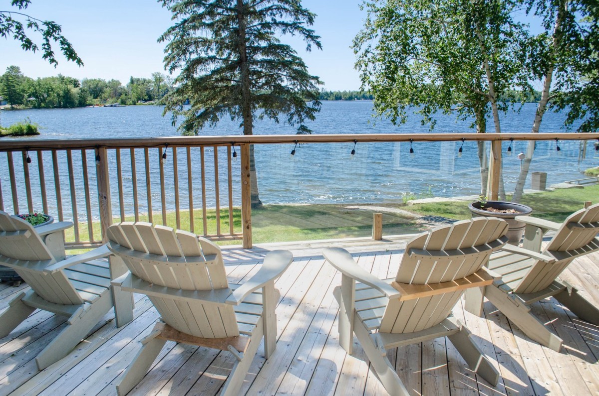 Perfect spot for sunning on the deck