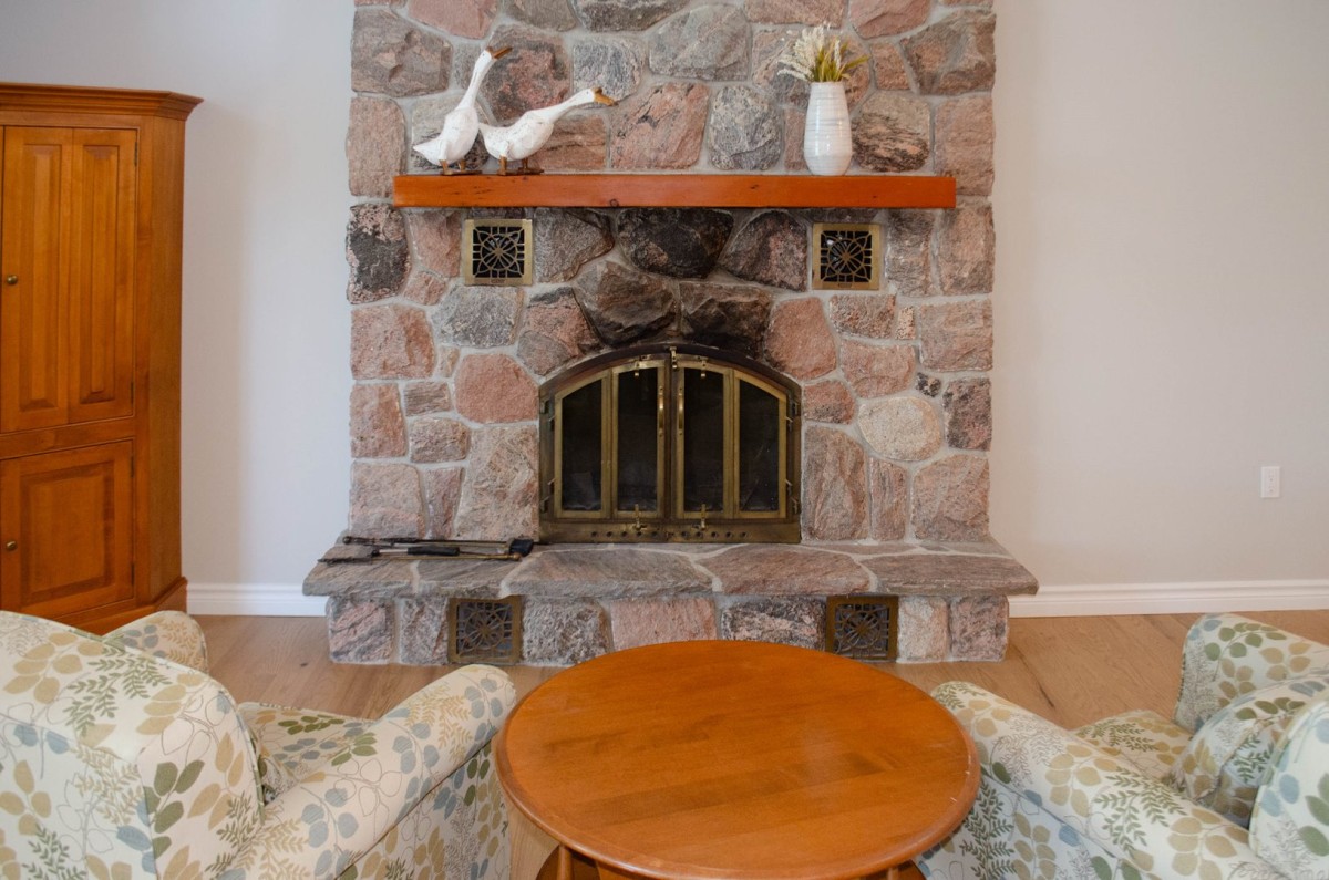 Cozy fireplace