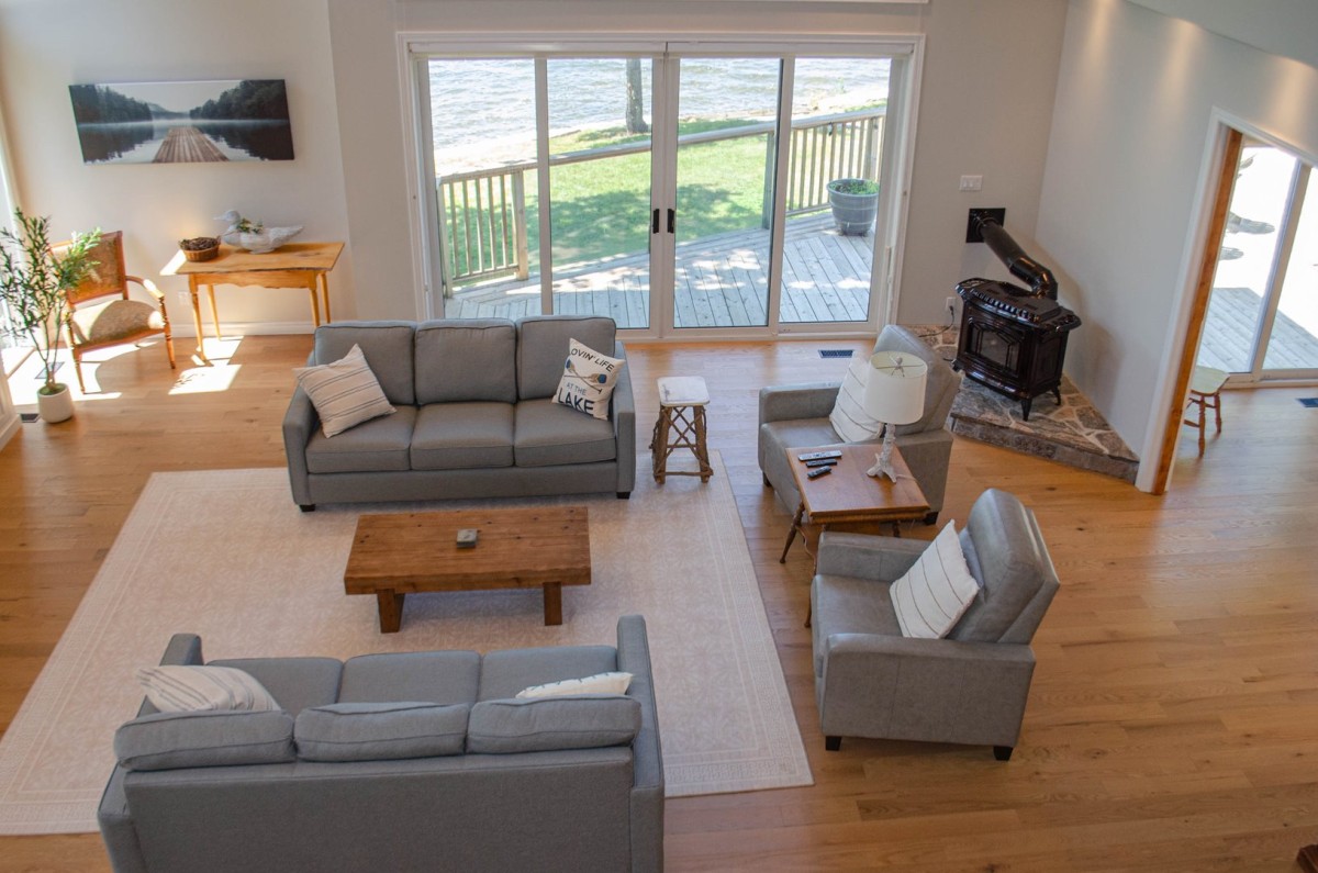 View of family room from the loft