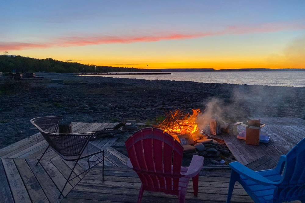 Fire at Sunset - the Perfect Way to End Your Day!
