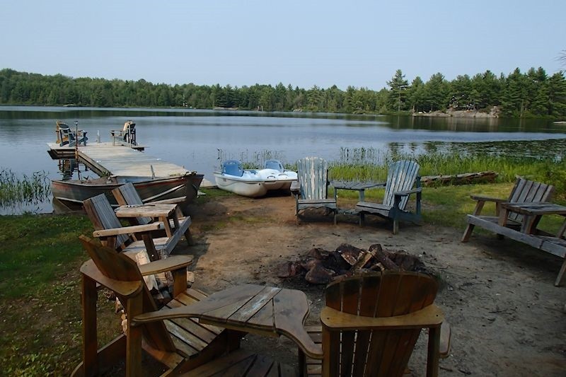 Fire Pit and Waterfront:Inviting Ontario firepit