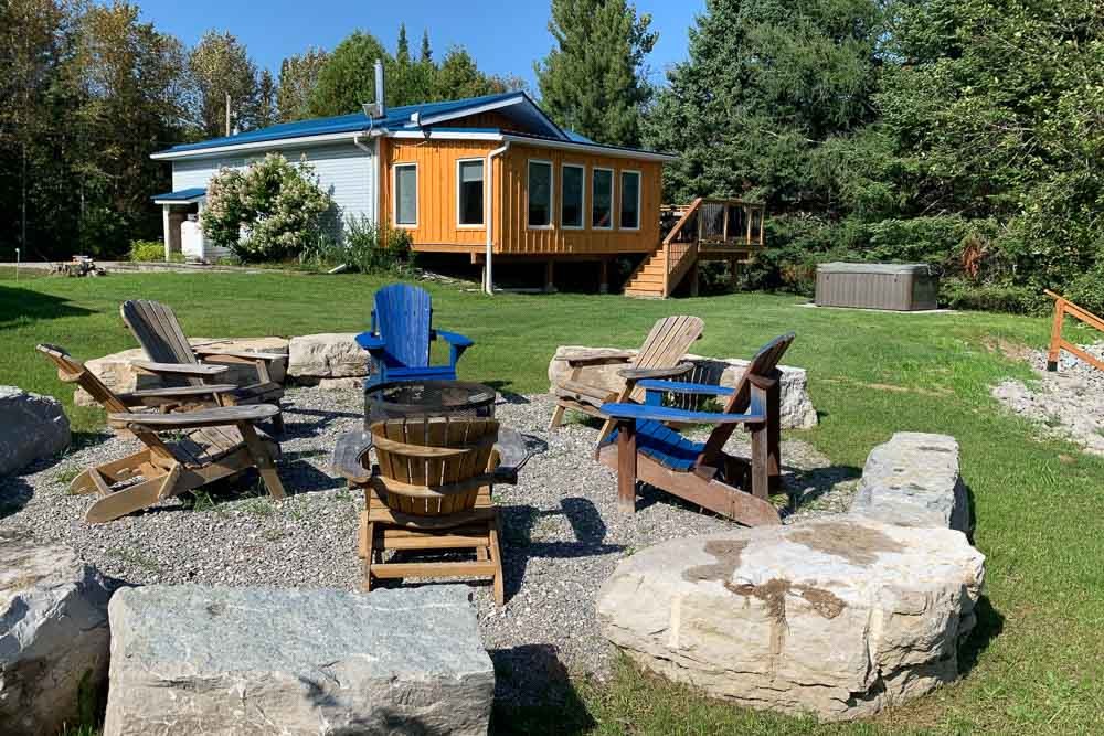 Cottage rental with fire pit