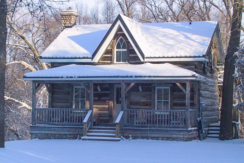 Cabin Exterior in Winter