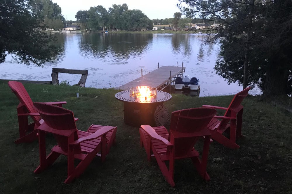Fire Pit in Action - Cottage Traditions!