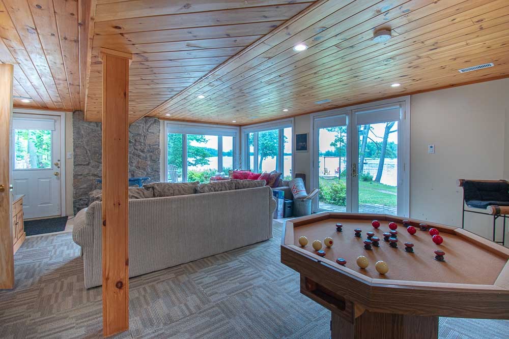 Lower Level Family Room with Bumper Pool Table