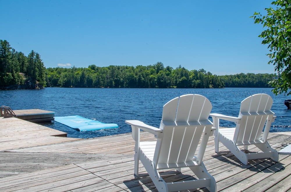 Waterfront views at a Parry Sound cottage rental